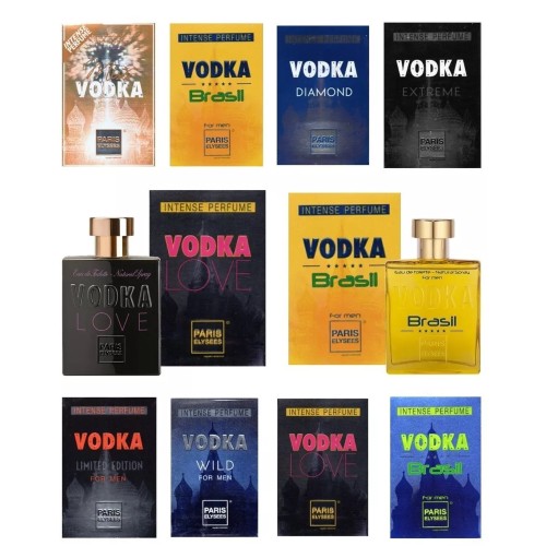 Kit Com 10 Perfumes Vodka Eau de Toilette - Paris Elysees